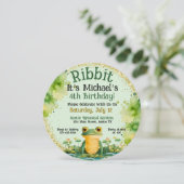 Cute Frog Anniversaire Fête Invitation (Debout devant)