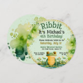 Cute Frog Anniversaire Fête Invitation (Devant / Derrière)