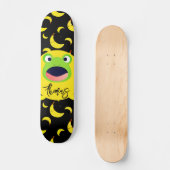 Cute Frog Banana Pattern Skateboard (Voorkant)