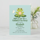 Cute Frog Birthday Invitation (Debout devant)