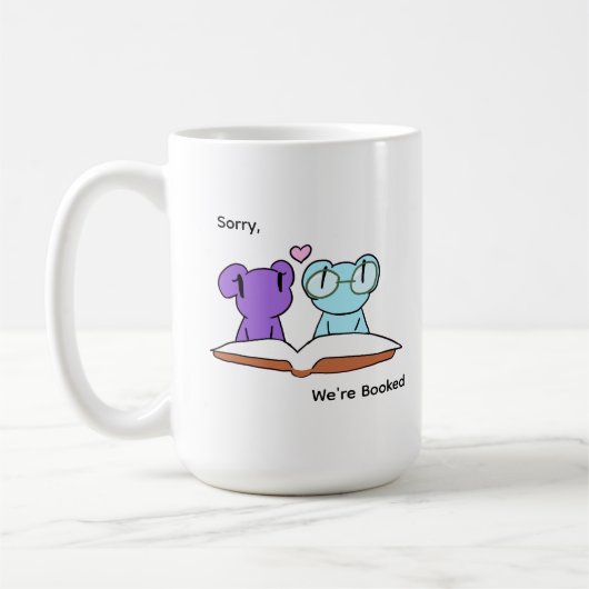 Cute frog booklovers koffiemok (Links)