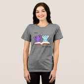 Cute frog booklovers Tri-Blend shirt (Voorkant volledig)