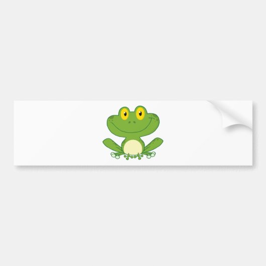 Cute Frog Cartoon Character Bumpersticker (Voorkant)