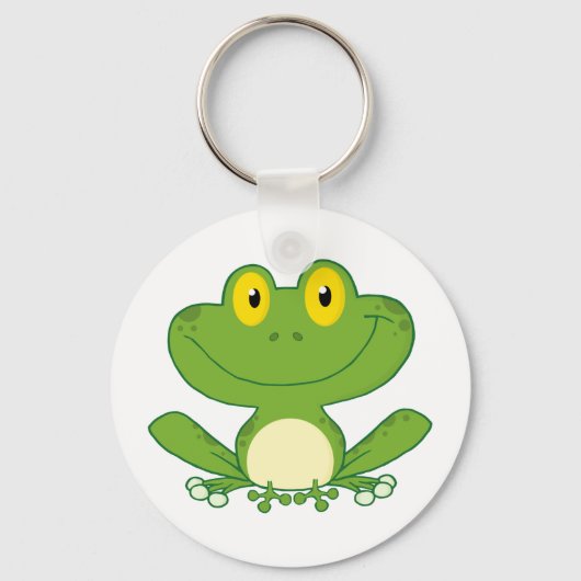 Cute Frog Cartoon Character Sleutelhanger (Voorkant)