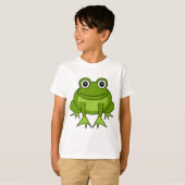 Cute Frog Cartoon Kinder T-Shirt (Voorkant volledig)
