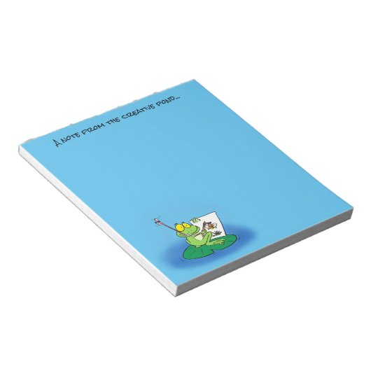 Cute frog cartoon post it notes notitieblok (Schuin)