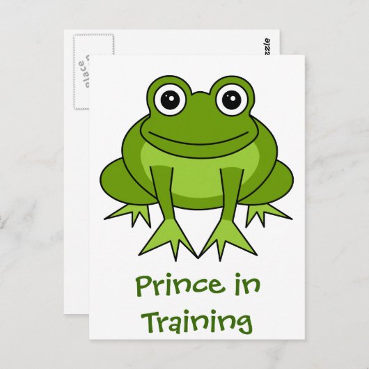 Cute Frog Cartoon - Prins in opleiding Briefkaart (Voorkant / Achterkant)