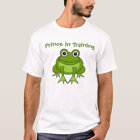 Cute Frog Cartoon - Prins in opleiding T-shirt (Voorkant)