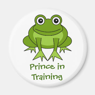 Cute Frog Cartoon - Prins in Training Magnet Magneet