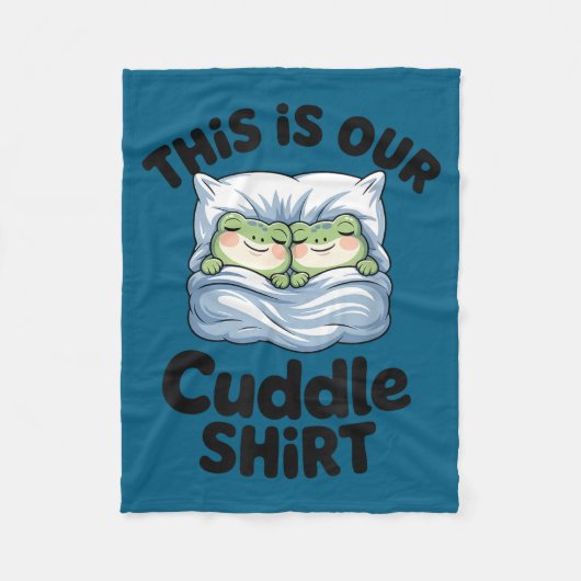 Cute Frog Couple This Is Our Cuddle  Fleece Deken (Voorkant)