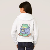 Cute Frog Cozy – Kawaii Frog Coffee T-Shirt (Dos entier)