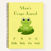 Cute frog-dagboek notitieboek (Voorkant)