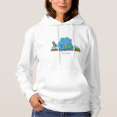 Cute frog en bee in tuinschilfering cartoon hoodie (Voorkant)