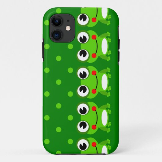 Cute Frog en Polka Dot iPhone cases (Achterkant)