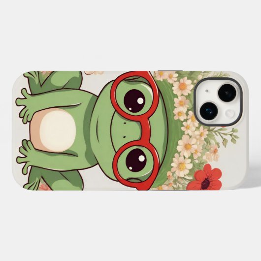 Cute Frog Flower Headband Case-Mate iPhone Case (Achterkant (horizontaal))