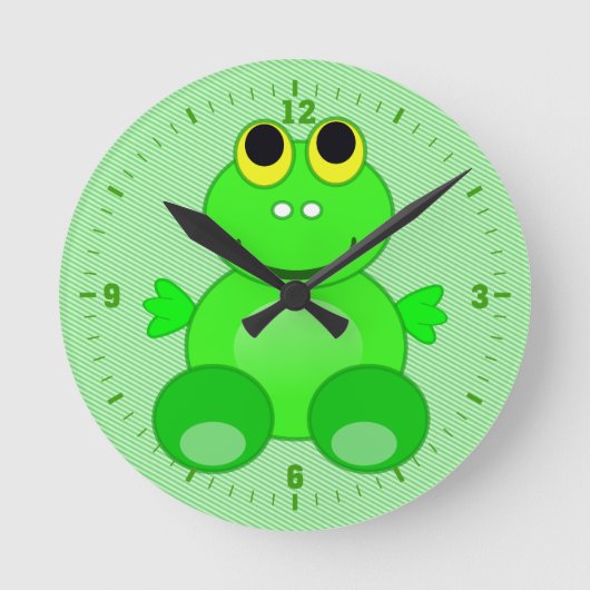 Cute Frog Graphic Ronde Klok (Voorkant)