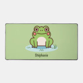 Cute Frog Green Bureaumat (Voorkant)