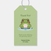 Cute Frog Green Cadeaulabel (Achterkant)