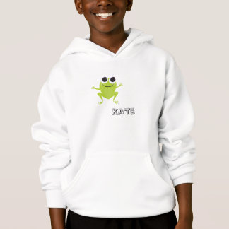Cute Frog Hooded Sweatshirt - gepersonaliseerd