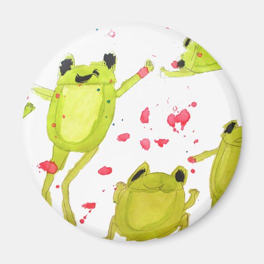 Cute frog-illustratie magneet (Voorkant)