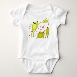 Cute frog-illustratie romper