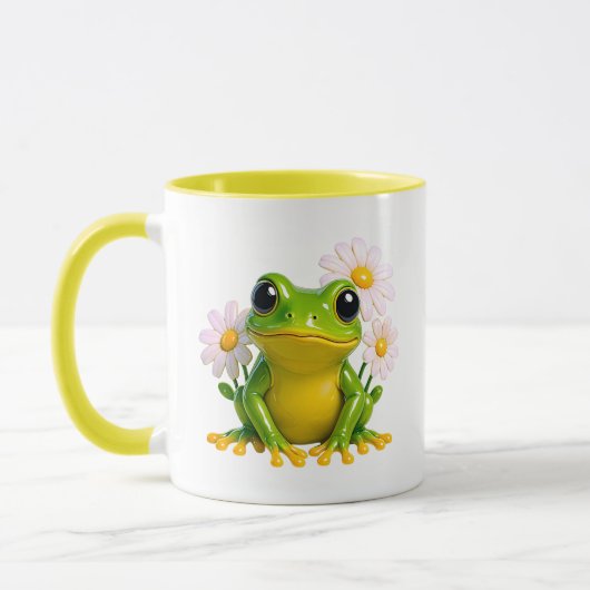 Cute Frog Illustration Mok (Links)
