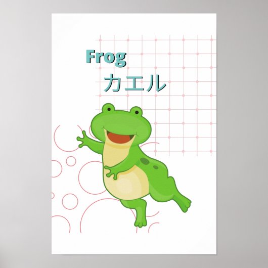 Cute Frog-Kawaii collectie Poster (Voorkant)