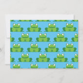 Cute Frog Kinder 1st Birthday Party Invitations Kaart (Achterkant)