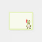 Cute Frog Love Drawing Green Post-it® Notes (Voorkant)