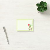 Cute Frog Love Drawing Green Post-it® Notes (Kantoor)