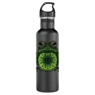 Cute Frog Lover Geometric Animal Graphic Design Waterfles