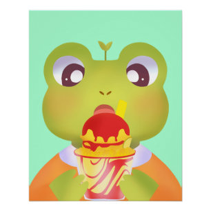 Cute Frog Mangoneadas Perfect Poster