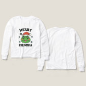 Cute Frog Merry Christmas T-Shirt (Voorkant /achterkant)