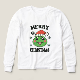 Cute Frog Merry Christmas T-Shirt