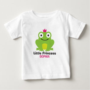 Cute frog met de naam kroon en gepersonaliseerde b