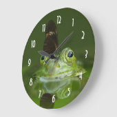 Cute frog met een Butterfly aan zijn neus Grote Klok (Hoek)