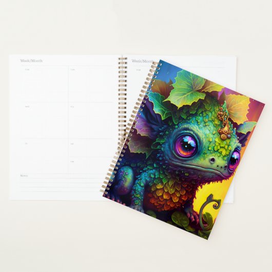 Cute Frog Monster Imaginaire Art Planner (Devant avec enveloppe)
