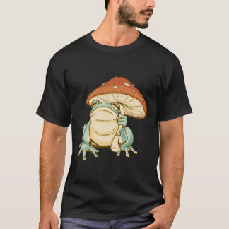 Cute Frog Mushroom Pet Cottcore Aesthetic Illus T-shirt