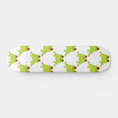 Cute Frog - Naadloos patroon Skateboard (Horizontaal)