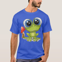 Cute Frog-paddenstoel esthetische kleding T