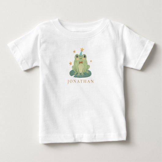 Cute Frog paddenstoel name Baby Bodysuit (Voorkant)