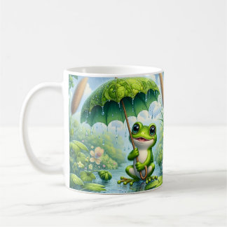 Cute Frog Paraplu Beker Wrap | Regenachtige Dag Ki Koffiemok