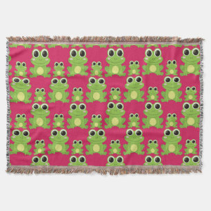 Cute frog-patroon deken