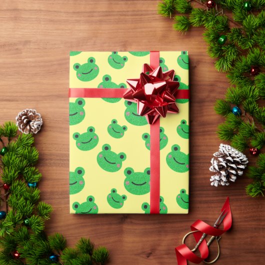 Cute Frog Pattern Cadeaupapier (Feestdagen Geschenken)