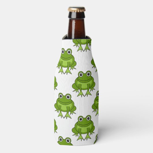 Cute Frog Pattern Flesjeskoeler (Fles Voorkant)