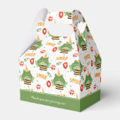 Cute Frog Pattern Happy Birthday Dank je naam Bedankdoosjes (Voorkant Zijde)