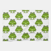 Cute Frog Pattern Theedoek (Horizontaal)