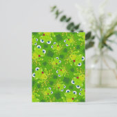 Cute Frog Patterned Briefkaart (Staand voorkant)
