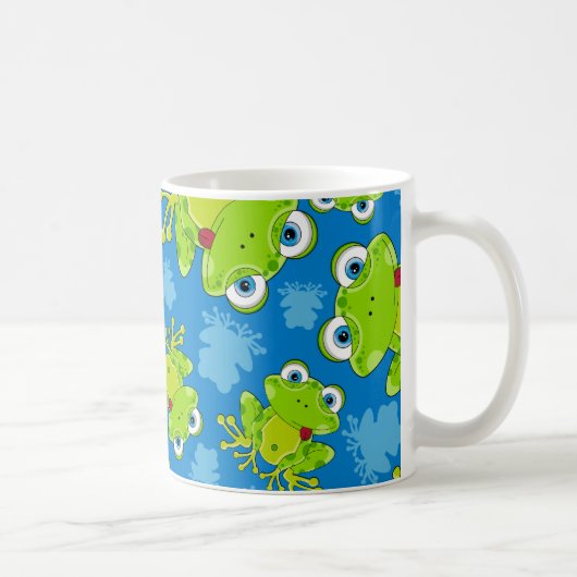 Cute Frog Patterned Coffee Mok (Rechts)