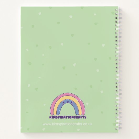 Cute frog Personalised notebook, green journal (Dos)